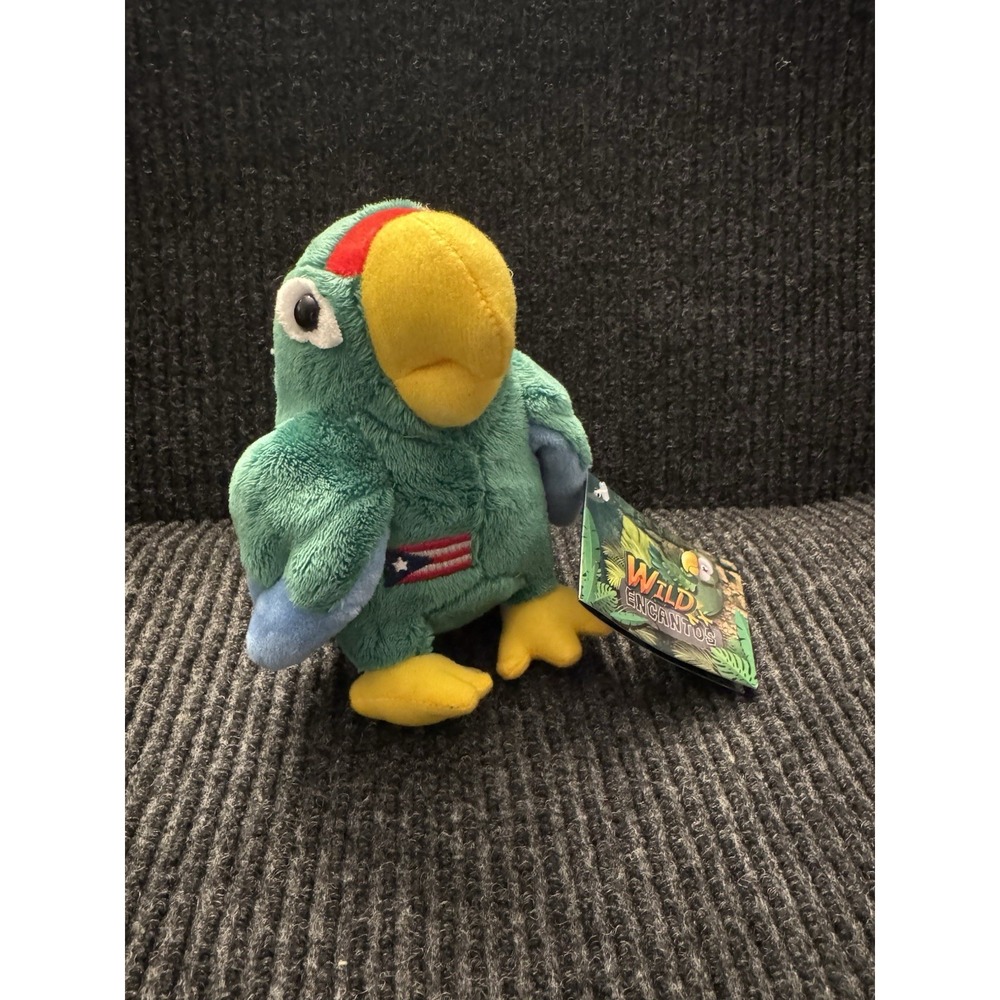 Wild Encantos Puerto Rican Parrot Plush Stuffed Animal Cotorra Puertorriquena